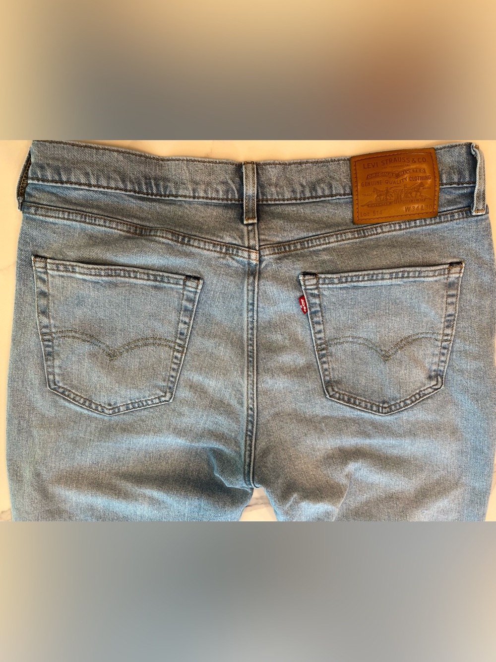 Vintage big E premium Levis Men's Straight-Leg Jeans - Picture 12 of 14